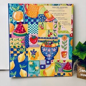 NWT Gorgeous New Seasons 100 Pages fruits, and Flowers, Hard Cover Recipe Binder